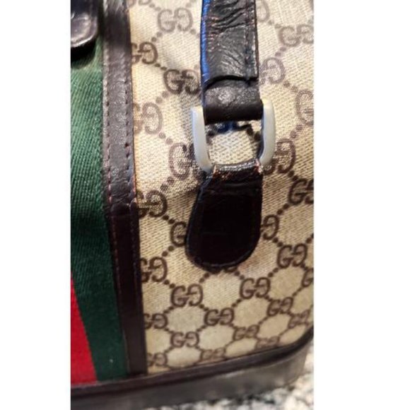 1960' GUCCI ANTIQUE TRAIN CASE LUGGAGE BAG - Picture 12 of 16